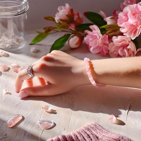 Bracelet en quartz rose