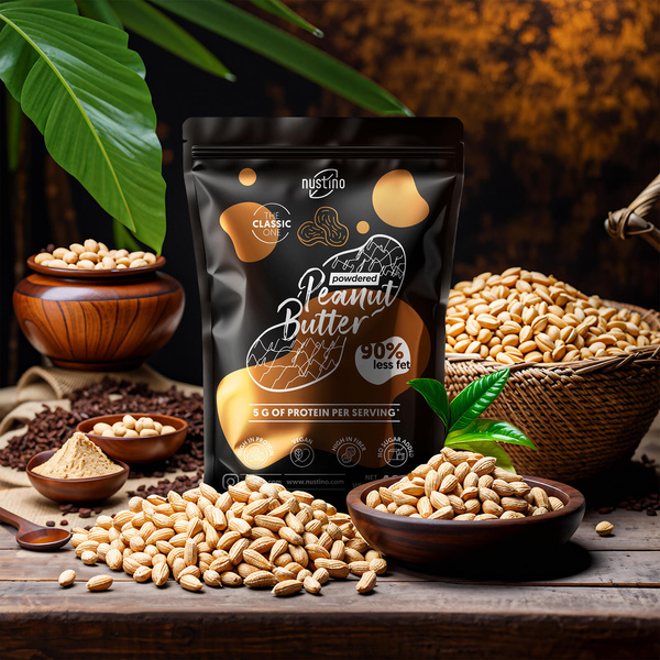Nustino – Beurre de cacahuète en poudre – Classic (sans sucre ajouté) 400 g