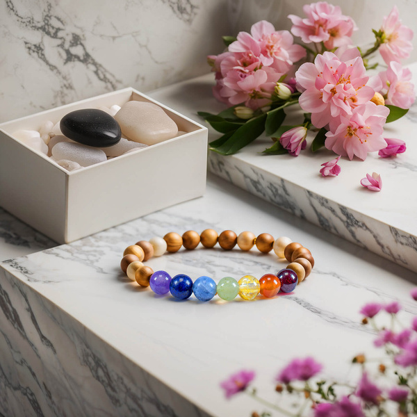 Bracelet "Sept Chakras" – pierres et kadam