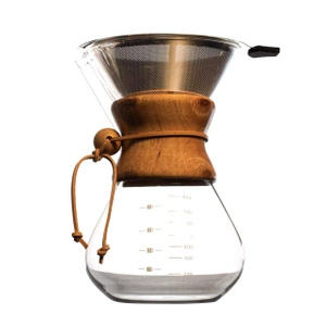 Cafetera tipo chemex 800 ml + filtro reutilizable
