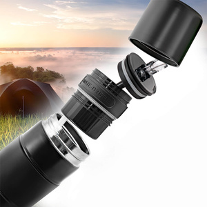 Yerbomos XL ALL IN ONE – 750 ml – Calebasse, thermos et bombilla en un (noir)