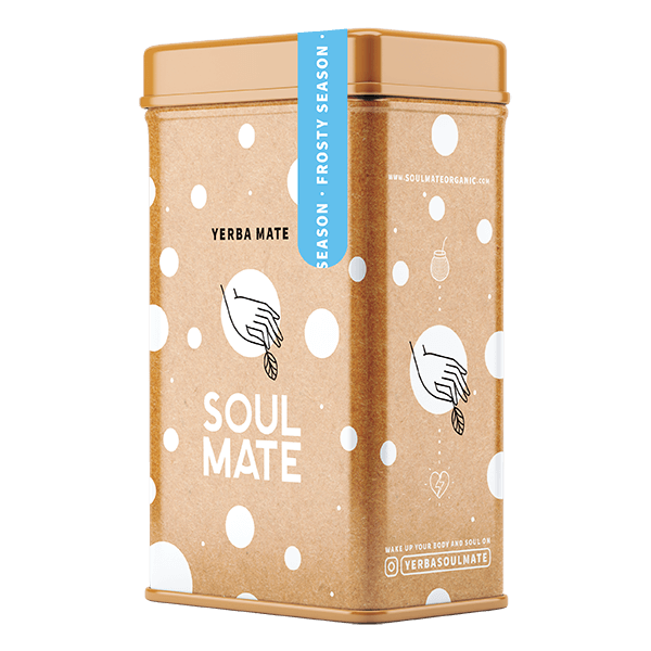 Yerbera – Boîte en métal + Soul Mate Orgánica Frosty Season 0,5 kg