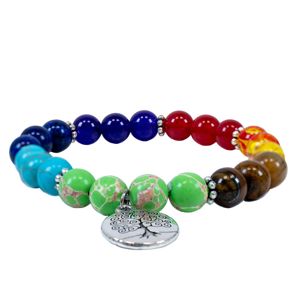 Bracelet "Seven Chakras" – with Tree of Life
