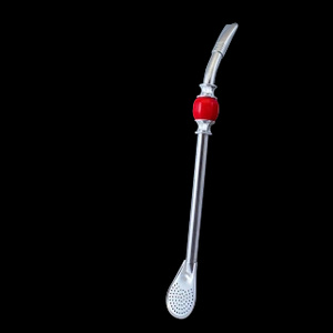 Bombilla Grande con piedra roja