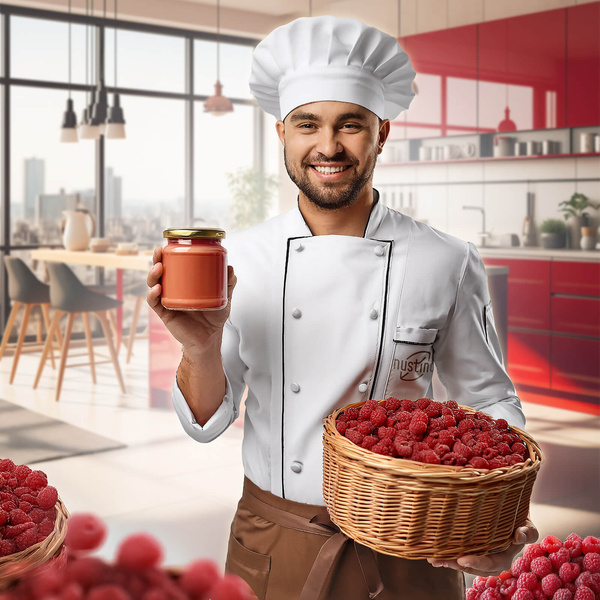 Nustino – Mantequilla de cacahuete en polvo – Raspberry (sin azúcar añadido) 400 g