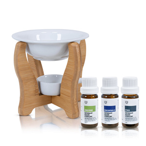 Aromatherapy Set: natural essential oils + oil burner