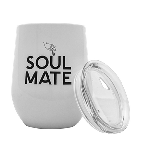 TermoLid – thermal mate cup with a lid – Soul Mate (white) – 350 ml