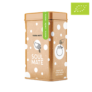 Yerbera – Boîte en métal + Soul Mate Orgánica Menta Limon 0,5 kg