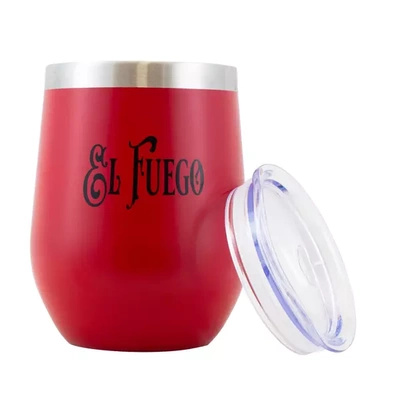 TermoLid – stainless steel vessel with a lid – El Fuego (red) – 350 ml