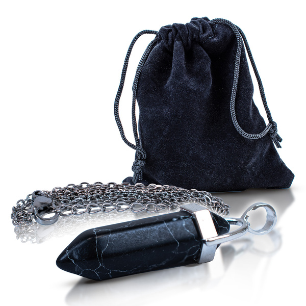 Pendentif en turquoise noire