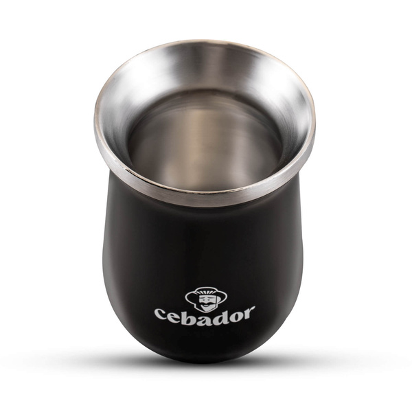 TermoMate PRO Cebador – thermal yerba mate cup – 250 ml (black)