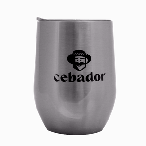 TermoLid – mate térmico para yerba mate con tapa – Cebador (plateado) – 350 ml
