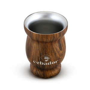 TermoMate Cebador – tasse isotherme pour yerba maté – 190 ml (couleur bois)