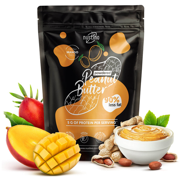 Nustino – Beurre de cacahuète en poudre – Mango (sans sucre ajouté) 400 g