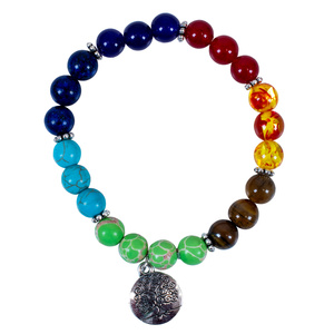 Bracelet "Seven Chakras" – with Tree of Life