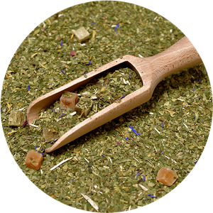 32 x Yerbera - Lata de Verde Mate Mas IQ Tropical 0.5kg