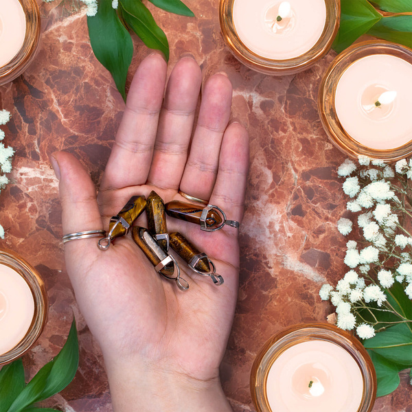 Pendentif en œil de tigre