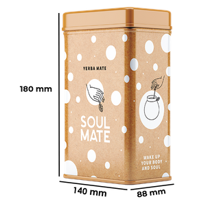 Yerbera – Tin can + Soul Mate Orgánica Menta Limon 0.5kg