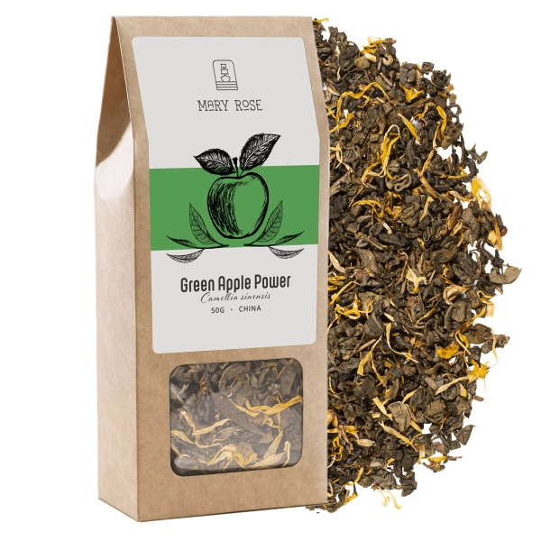 Mary Rose - Green Apple Power Green Tea - 50g