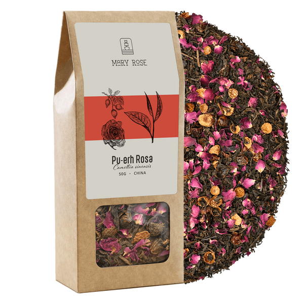 Mary Rose - Tè Pu-erh Rosa - 50 g