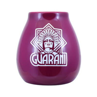 36 x Keramická kalabasa fialová s logem Guarani - 350 ml