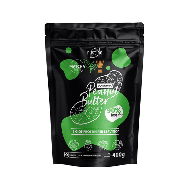 Nustino – Beurre de cacahuète en poudre – Matcha (sans sucre ajouté) 400 g