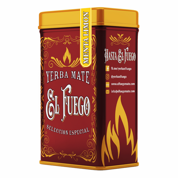Yerbera – Tin can + El Fuego Menta Limon 0.5kg 