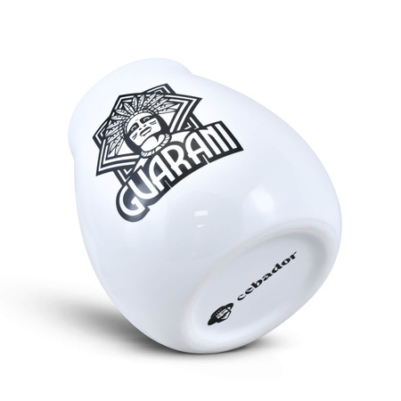 1440 x White ceramic calabash with Guarani logo - 350 ml