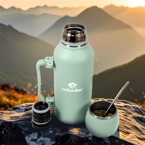 24 x YerbaGo – Thermos with Mate Gourd and Bombilla 1.3 L – pistachio