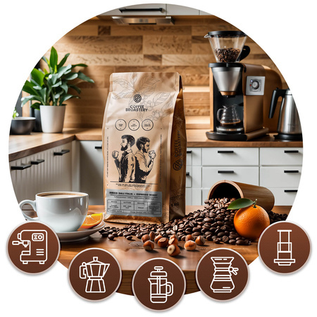 28 x Coffee Broastery - Kawa ziarnista Amico dall'Italia Espresso Roast 1 kg