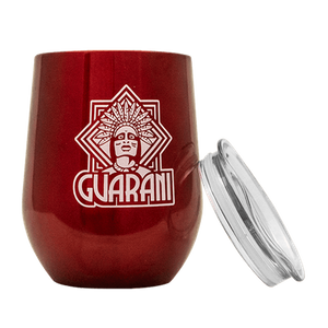 24x ThermoLid - steel Mate Cup with lid - Guarani motif (red) - 350 ml