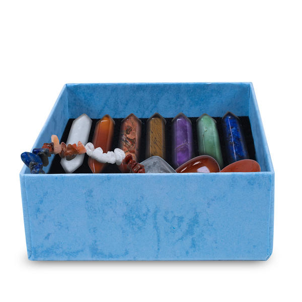 Set di pietre dei chakra con bracciale – in una confezione regalo
