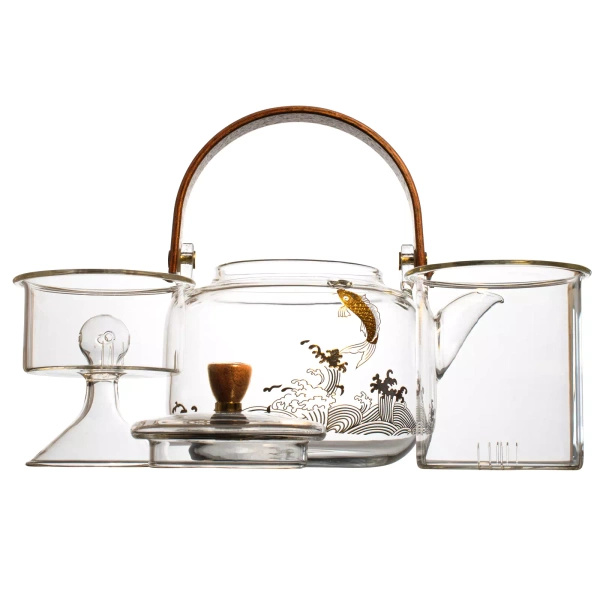 Glass teapot with brewer Pescado 500ml
