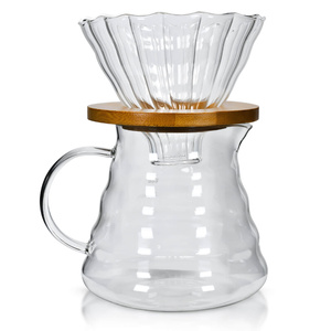 Set de preparación de café – dripper de vidrio y jarra