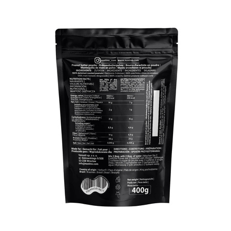 50 x Nustino - Peanut Butter Powder - Additive-free (Pure) 400g