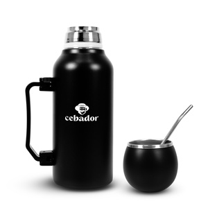 24 x YerbaGo – Thermos with Mate Gourd and Bombilla 1.3 L – black