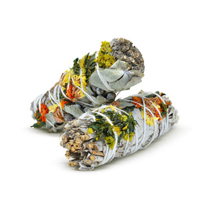 Sauge blanche avec sinuata et eucalyptus - Encens en rouleau 20-30 g