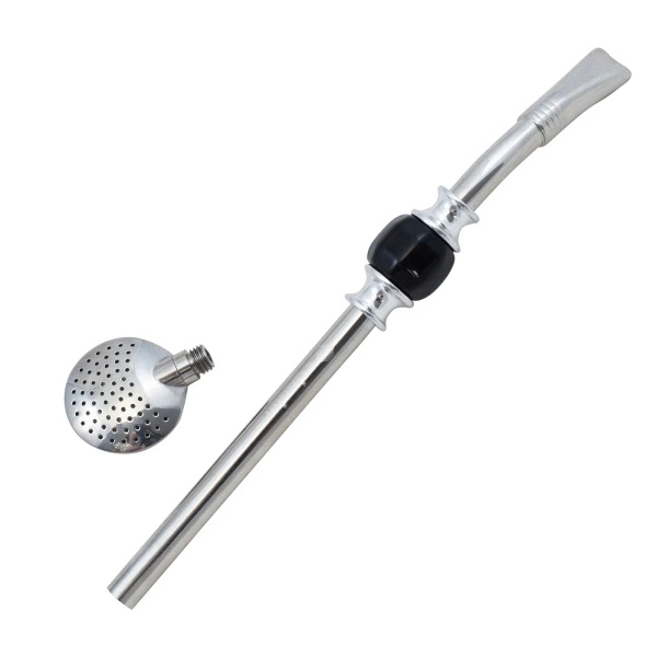 Bombilla Bomba s kamenem - černá