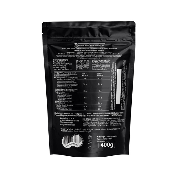 Nustino - arašídové máslo v prášku - Strawberry 400g