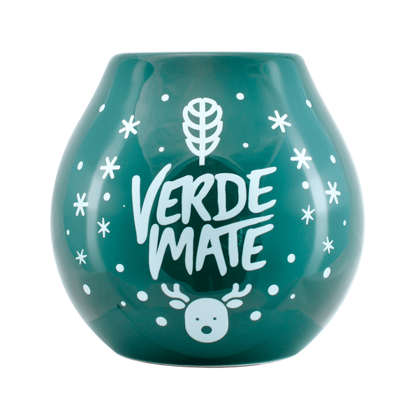 Calebasse en céramique avec logo de Verde Mate – Winter Time 350 ml