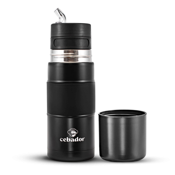 Yerbomos X ALL IN ONE - 450ml - Mate, thermos and bombilla in one (black)