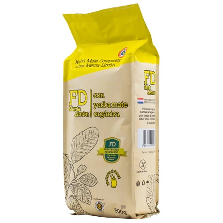 12 x Fede Rico (FD) Menta Limon 0,5 kg 500 g - yerba mate con menta y limón