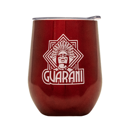 24x ThermoLid - steel Mate Cup with lid - Guarani motif (red) - 350 ml