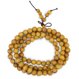 Pulsera Mala de madera de sándalo (108 cuentas)