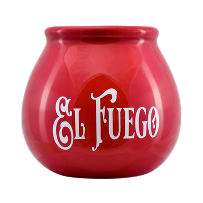 36 x El Fuego Logo Keramik-Kalebasse (rot) 300 ml