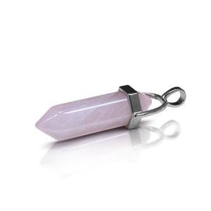 Colgante con cuarzo rosa