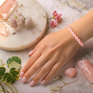 Bracelet en quartz rose