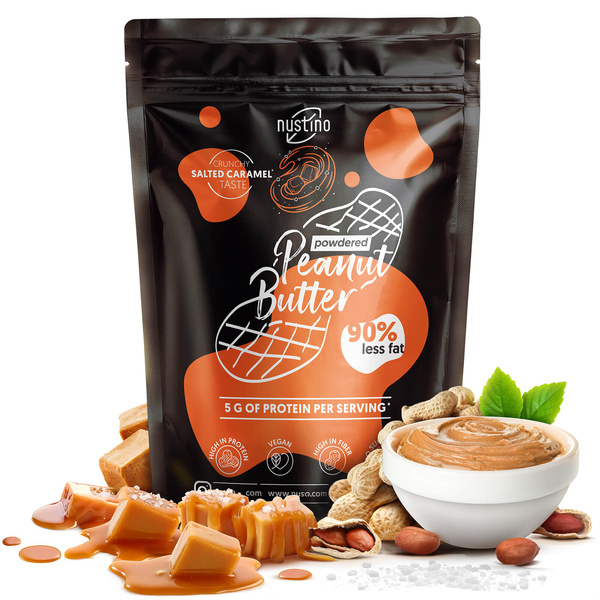 Nustino – Beurre de cacahuète en poudre – Salted Caramel (sans sucre ajouté) 400 g