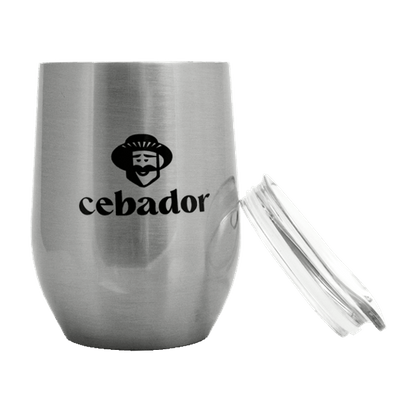 TermoLid – stainless steel vessel with a lid – Cebador (silver) – 350 ml