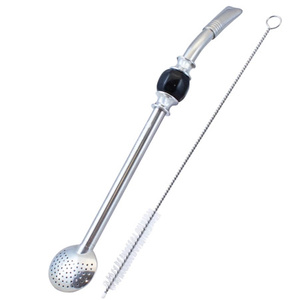 240 x Bombilla Bomba mit Stein - schwarz